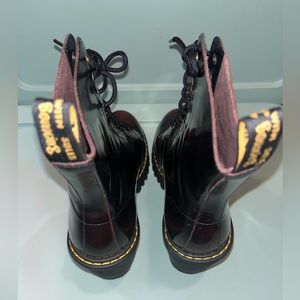 Dr. Martens KENDRA WOMEN'S ARCADIA SMOOTH LEATHER HEELED BOOTS Oxblood Red